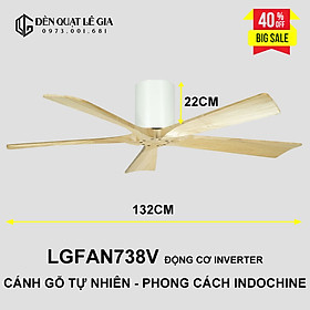 Mua  GIẢM GIÁ SỐC  Quạt Trần 3 Cánh Gỗ Thật | Quạt Trần INDOCHINE | Quạt Trần DECOR Đẹp - Hàng Nhập Khẩu