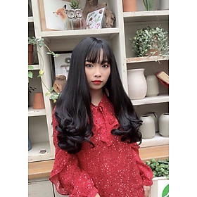 Tóc giả nguyên đầu xoăn đuôi - dài 60cm