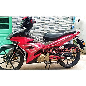 Tem rời exciter 150 đỏ xám mxking, tặng kèm set logo, tem 3 lớp không bay màu