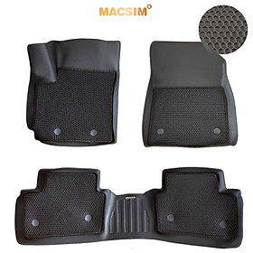 Thảm 2 lớp (sd3) dạng lưới lục giác Kia Seltos 2022+ (đen) - bề mặt cao su siêu sạch - Macsim