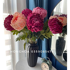 Mua Hoa giả - Hoa cúc mẫu đơn dài 70cm đường kính bông 13cm