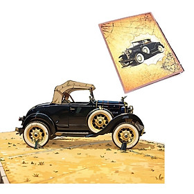 H37 - Thiệp 3D Xe Hơi Cổ – Vintage Car Pop Up Card Viethands Giftshop 