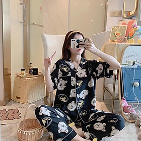 Pijama Lanh Lụa pijama mặc nhà sau sinh vải lanh