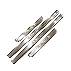 Bộ Ốp bậc, Nẹp bước chân INOX dành cho xe Mitsubitshi Triton 2019-2020