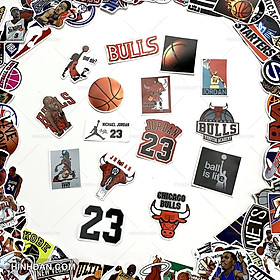 NBA Sticker - Hình dán Bóng Rổ - Dán Trang Trí - Chất Liệu PVC Cán Màng Chất Lượng Cao Chống Nước, Chống Nắng, Không Bong Tróc Phai Màu - Kích thước 4-7cm