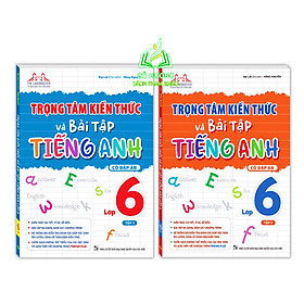 Hình ảnh Sách Combo 2c - Trọng tâm kiến thức và bài tập tiếng anh lớp 6 tập 1 + 2 (Có đáp án) - MT