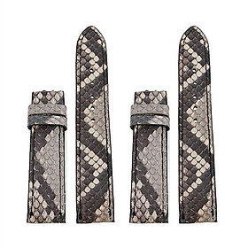 Dây đồng hồ Huy Hoàng da trăn size 16, 18, 20 màu da nguyên thủy HT8301