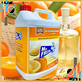 Nước rửa chén bát siêu đậm đặc Mr.fresh 5L hương cam