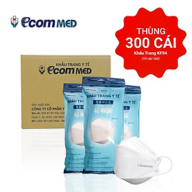 Thùng 300 Khẩu Trang KF94 EcomMed 30 Bịch - Đạt Chuẩn FDA Hoa Kỳ