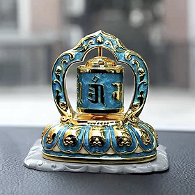 Mua Kinh Luân Xoay Bằng Pin hoặc Năng lượng Mặt trời chữ Phạn Cao 11cm(để bàn làm việc xe hơi bàn thờ...tiện ích)