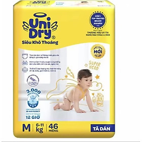 Tã dán Unidry M46 (Mẫu Mới Của Unidry M42) Cho Bé Từ 6-11kg - Date luôn mới