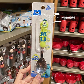 Muỗng ăn inox Disney hình Mike nổi 3D cho trẻ em bé