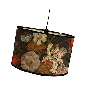 Medium Drum Lampshade Retro Japanese Style Drum Lamp Shade for Bedside Lamp