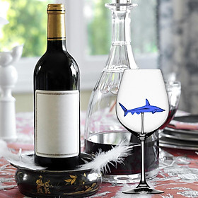 300ml Transparent Shark Wine Glasses for Christmas Birthday