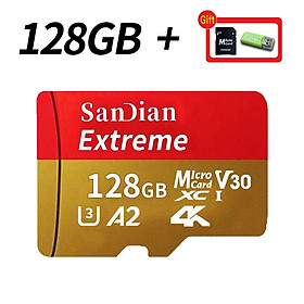 Tốc độ cao mới 1TB 512GB Micro SD TF Thẻ nhớ 256GB Ổ đĩa USB Công suất lớn Micro SD Thẻ 128 GB cho máy tính/điện thoại/camera màu: 128GB
