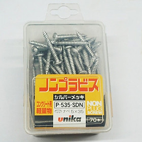 Vít bê tông 5mm đầu dù Unika P535 (không cần dùng tắc kê nhựa)