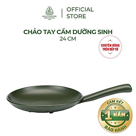 Mua Chảo tay cầm dưỡng sinh Minh Long 24 cm (CK) (bếp từ) - Healthy Cook - Xanh Rêu