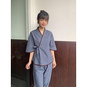 Đồ đi chùa _ thời trang phật giáo xéo nơ trơn hottrend bigsize 75kg