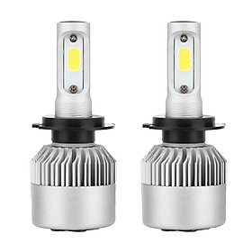2 Piece LED Headlight Bulbs 6000K Car Aluminum Conversion Kit H7 72W 7200LM