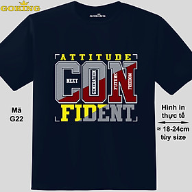 CONFIDENT, mã G22. Áo thun nam nữ in chữ siêu đẹp, form unisex. Áo phông Goking hàng hiệu, quà tặng cao cấp cho gia đình, cặp đôi, hội nhóm, doanh nghiệp