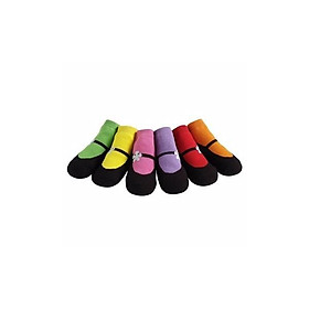 Tất giả giày chống trơn trượt Jazzy Toes cho bé - 6 đôi/tất Mary Jane (JT6-01)