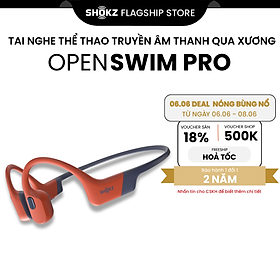 [MỞ BÁN] Tai Nghe Thể Thao Truyền Âm Thanh Qua Xương SHOKZ OPENSWIM PRO S710 Bluetooth Kết Hợp Lưu Trữ MP3 32GB - Hàng Chính Hãng - Màu đỏ