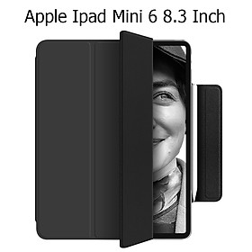 Bao Da Cover Nam Châm Dành Cho Apple Ipad Mini 6 8.3 Inch 2021 Quai Kẹp Apple Pencil 2