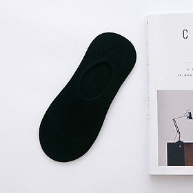 Vớ Lười Nam Màu Đen Cổ Ngắn Cotton Co Giãn Hút Mồ Hôi, Khử Mùi Nano Seal Combo 5 đôi