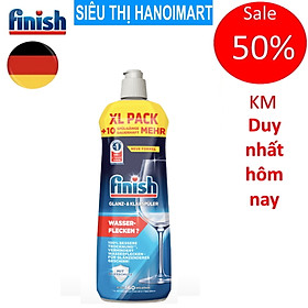 Nước làm bóng và khô chén, đĩa Finish Dishwasher Rinse Aid Shinier & Drier Dishes 800ml QT017394