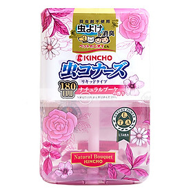Dung dịch làm thơm phòng và đuổi muỗi KINCHO 400ml sử dụng được 180 ngày (Hương hoa hồng)