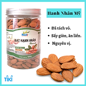 HẠT HẠNH NHÂN RANG MỘC NUNUTS (1 HŨ 500G )
