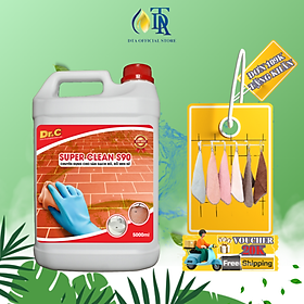 Tẩy Bồn Cầu Bị Ố Vàng,Tẩy Gạch Men,Tẩy Xi Măng,Nước Tẩy Nhà Vệ Sinh,Tẩy Rong Rêu Vôi Vữa Dr.C Super Clean S90 5 Lít