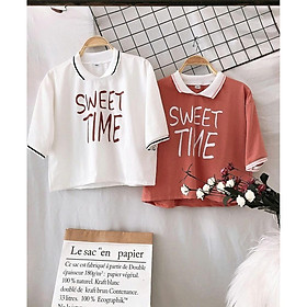 ÁO THUN CROPTOP FORM RỘNG TAY LỠ - ÁO NHÓM CROP NGẮN TAY CỔ BẺ PETER 31