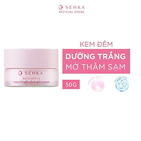 Kem Dưỡng Senka Sáng Da Chống Nắng Ban Ngày Aqua Bright Glow UV Moist Whip SPF25 PA++++ 50g