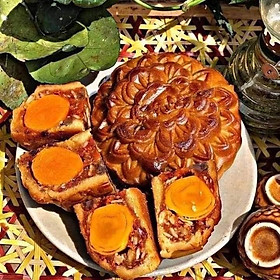Bánh Trung Thu Thập Cẩm Tân Dân Lợi - 200g/2 trứng muối - Date mới - Bao đổi trả