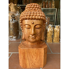 Mua Tượng diện phật bằng gỗ hương đá kt cao 40 vuông 20 5cm