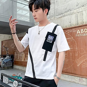 Áo thun Nam tay lỡ có túi trẻ trung chất vải cotton cao cấp dễ phối đồ phù hợp với thời trang hiện này HOT TREND