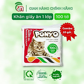 Combo 10 gói Khăn giấy ăn vuông dai, mịn