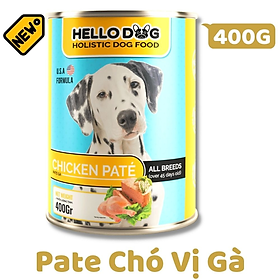 Pate Cho Chó Vị Gà - Hello Dog Chicken Pate 400G