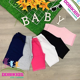 Quần Legging Bé Gái Lửng Thun Cotton Xuất Xịn Co Giãn Mềm Mịn (21-40kg)