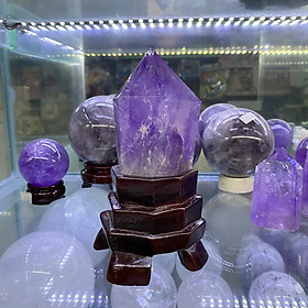 Mua Khối Trụ Đá Phong Thủy Thạch Anh Tím Amethyst Thiên Nhiên