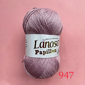 Cuộn sợi Papillon cotton visco - Nhập khẩu chính hãng Lanoso - 100gram dài 420m