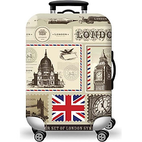 Áo vỏ bọc vali - Vải trùm vali co giản 3d in hình london Shalla