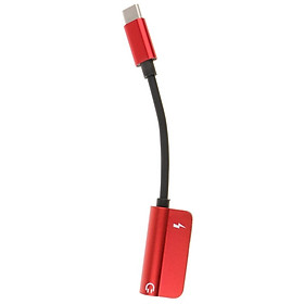 Type C to 3.5mm Headphone Audio Adapter, USB-C to 3.5mm Female Aux Microphone Connector Cable and Type-C Female Charging Port for Motorola Moto Z