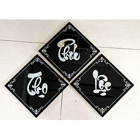 Mua Tranh sơn mài bộ ba chữ Phúc Lộc Thọ thư pháp cẩn ốc đẹp