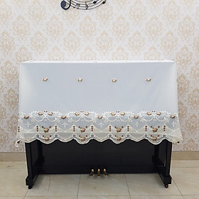 Mua Khăn phủ đàn Piano lửng phối ren cao cấp