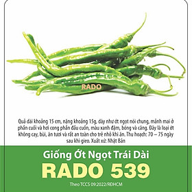 Mua Hạt Giống Ớt Ngọt Trái Dài 539 (0.5g)