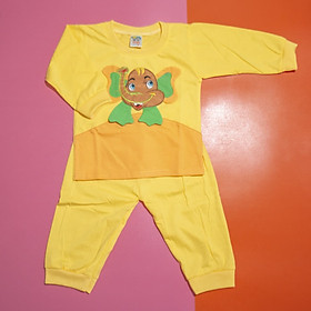 Bộ quần áo tay dài trẻ sơ sinh TiTi hình voi lớn (5 màu)