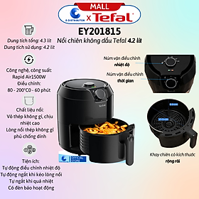 Mua Nồi chiên không dầu Tefal EY201815 4.2 lít - Hàng Chính Hãng - Bảo Hành 12 Tháng