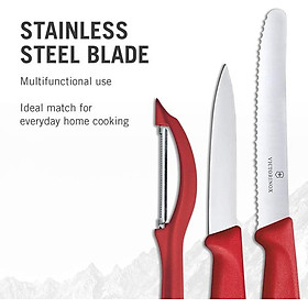 Mua BỘ DAO GỌT RAU CỦ VICTORINOX GEMÜSEMESSER SWISS CLASSIC - 3 MÓN Hàng chính hãng